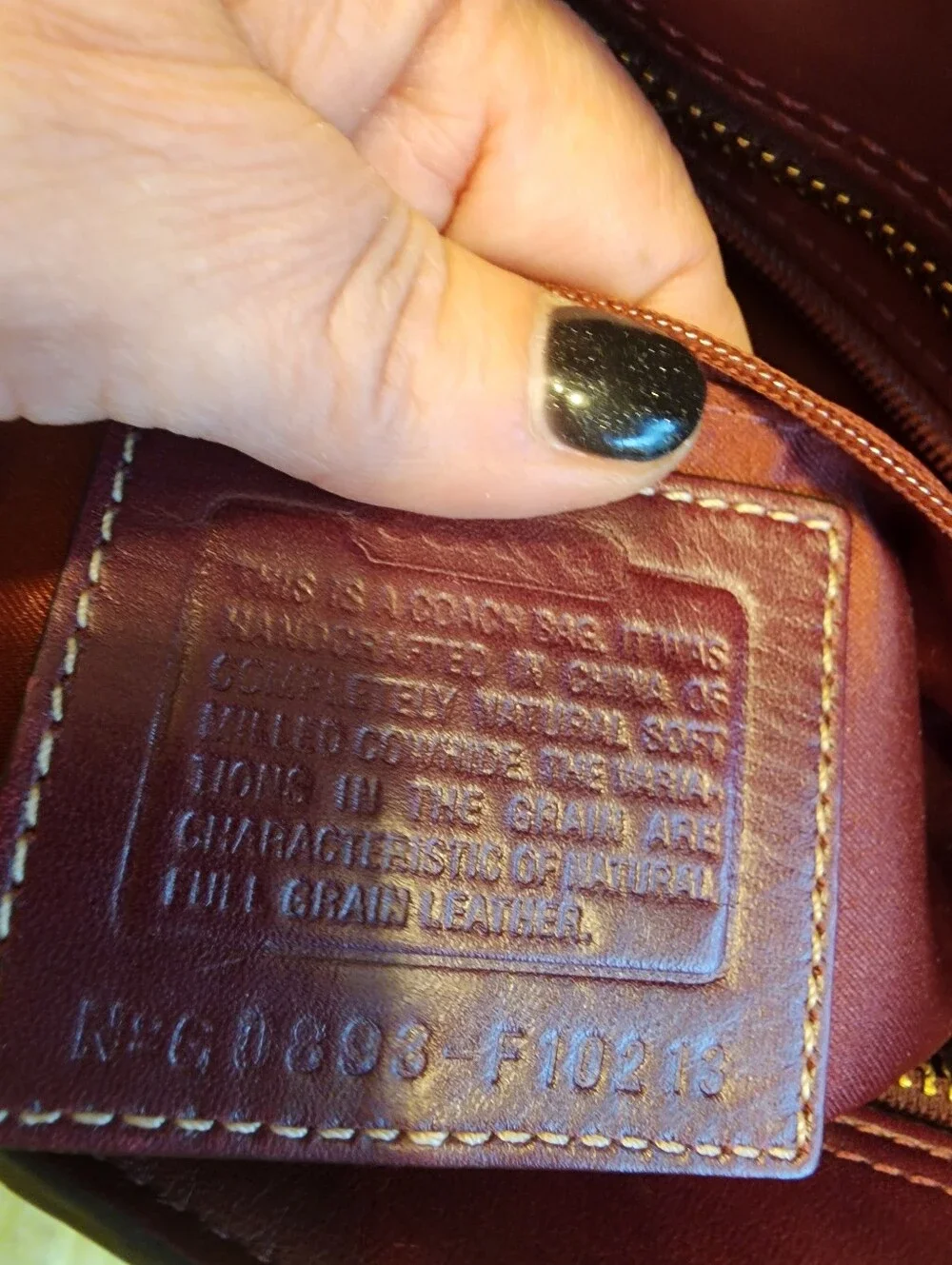 2008 Coach Hamptons Belted Carryall handbag in cream and burgundy